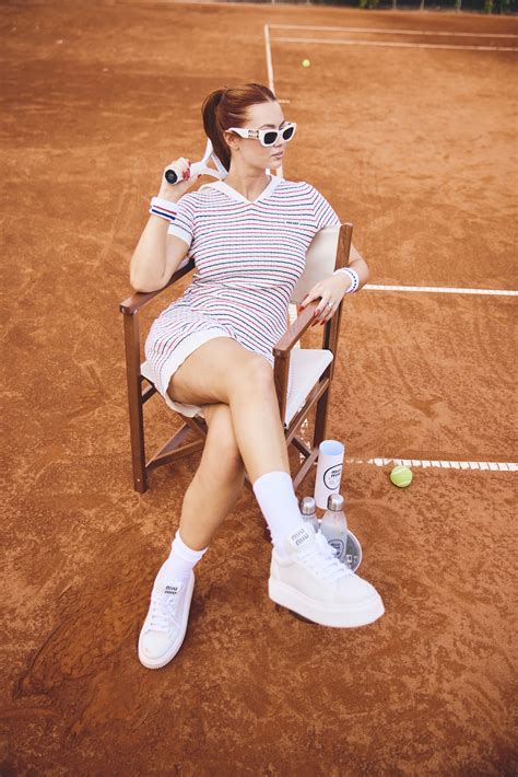 miu miu tennis ball|Miu Miu Hits the Tennis Courts .